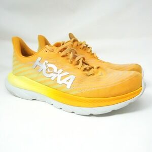 Hoka Mach 5 PROFLY+ Mesh Men Running Shoes 11.5 D Yellow Orange Gym Neon